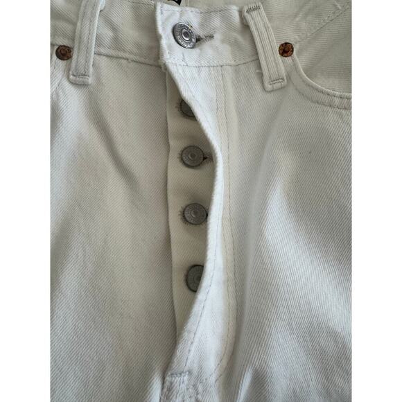 RE/DONE Levis High Rise Ankle Crop Jeans White - Picture 5 of 8